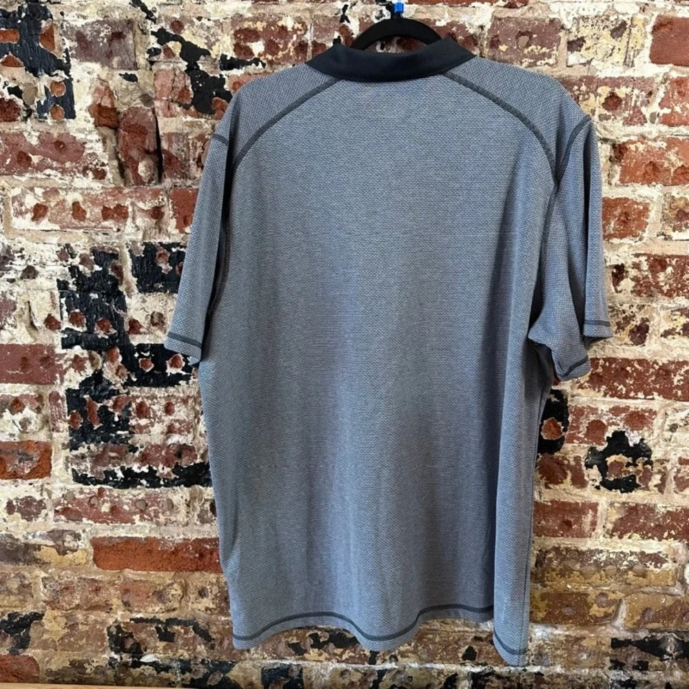 North Face Flashdry Gray Black Polo Shirt Golf Casual Short Sleeve Men 2XL